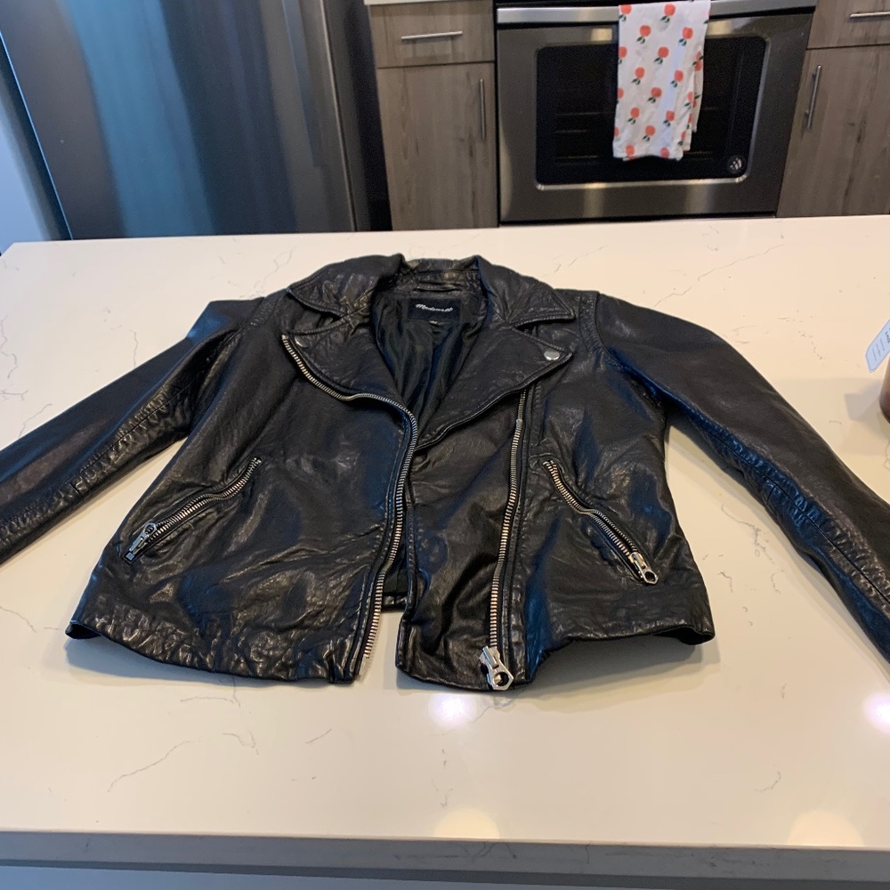 Madewell Black Leather Moto Jacket